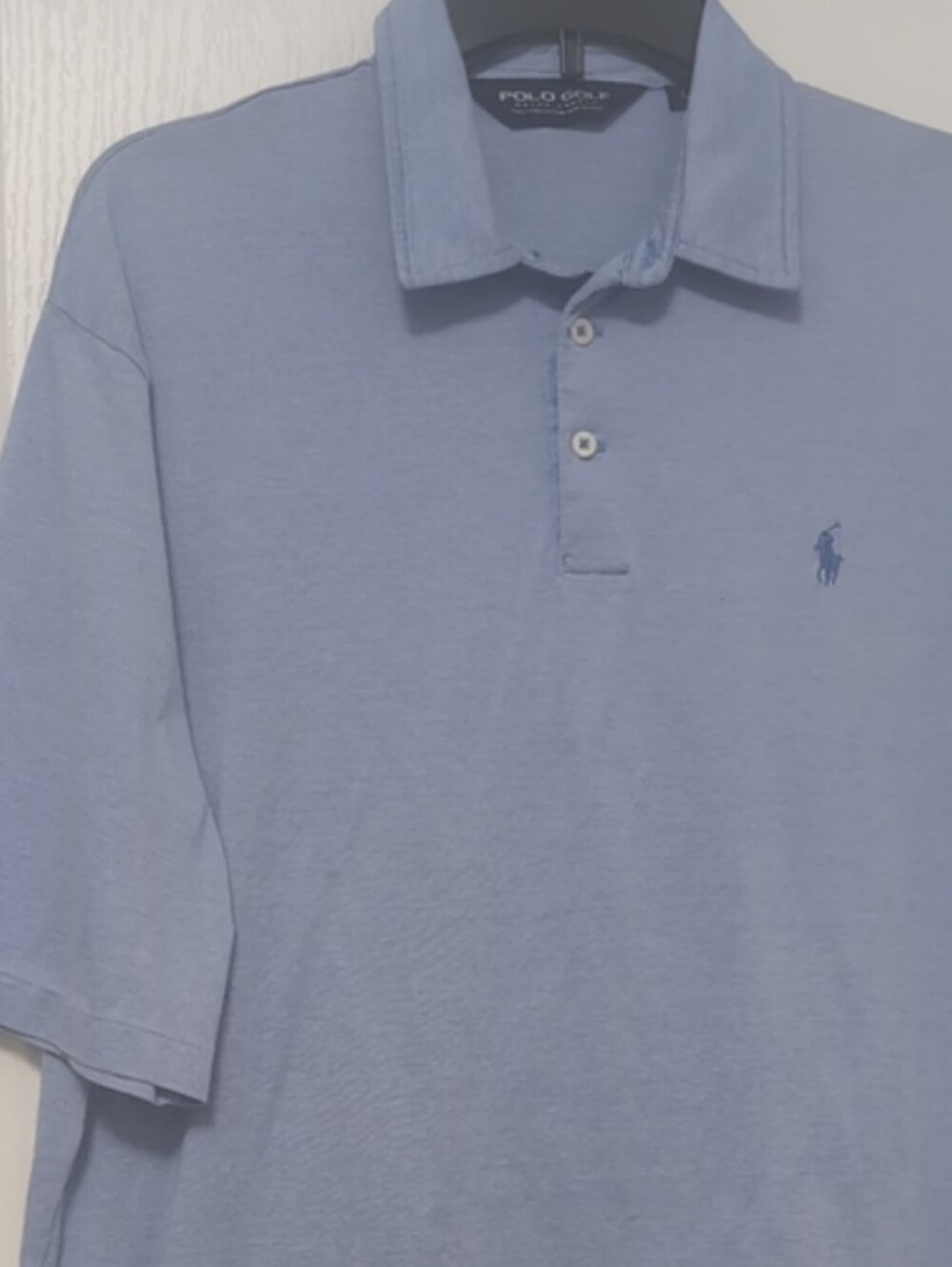 Polo by Ralph Lauren Pale Blue Short-Sleeve Polo Shirt. Size Large